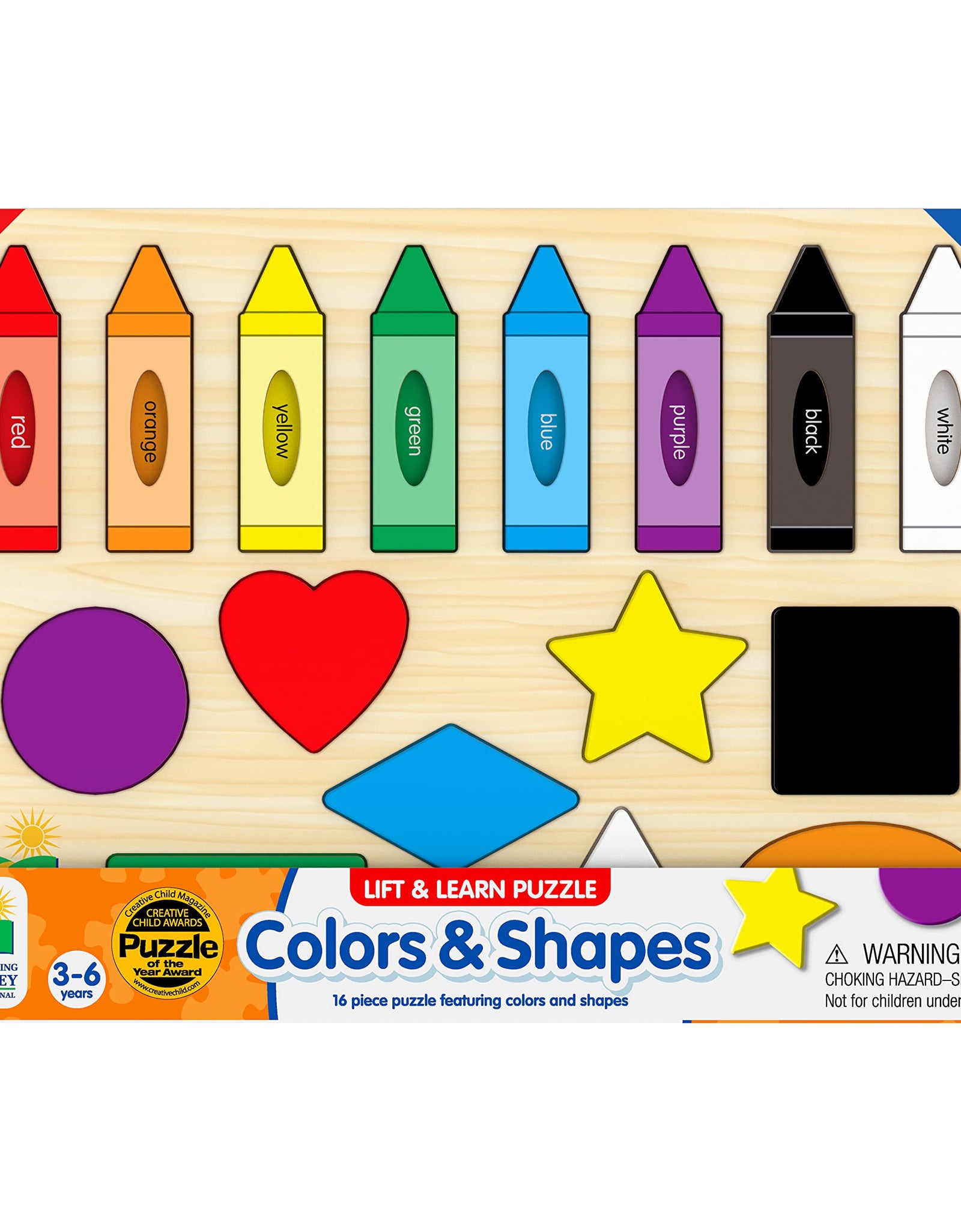 The Learning Journey: Lift & Learn Puzzle Colors & Shapes – Preschool Toys & Activities for Children Ages 3 and Up – Award Winning Educational Toy