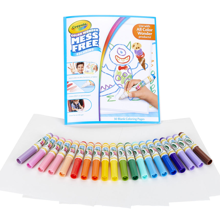 Crayola Color Wonder Mess Free Coloring Kit, 80pc, Toddler Toys, Kids Indoor Activities at Home