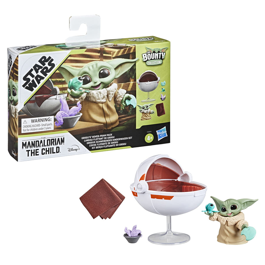 Star Wars The Bounty Collection Grogu’s Hover-Pram Pack The Child Collectible 2.25-Inch-Scale Figure with Accessories, Kids Ages 4 and Up,Multi-Colored,Standard,F2854