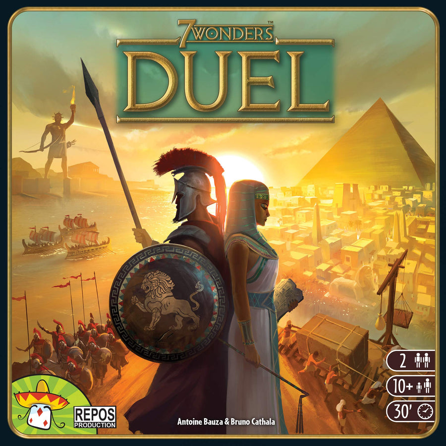 7 Wonders Duel Board Game (BASE GAME) | Board Game for 2 Players | Strategy Board Game | Civilization Board Game | Fun Board Game | Board Game for Couples | Ages 10 and up | Made by Repos Production