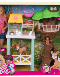 Barbie Doll and Animal Rescue Center with 8 Animals
