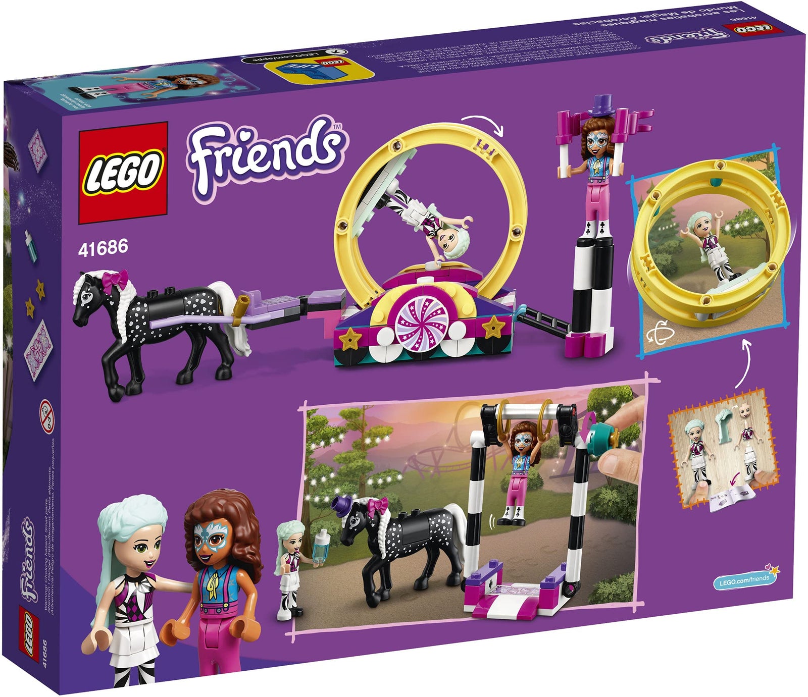 LEGO Friends Magical Acrobatics 41686 Building Kit; Carnival Pretend Play Toy for Kids Who Love Gymnastics Gifts; New 2021 (223 Pieces)