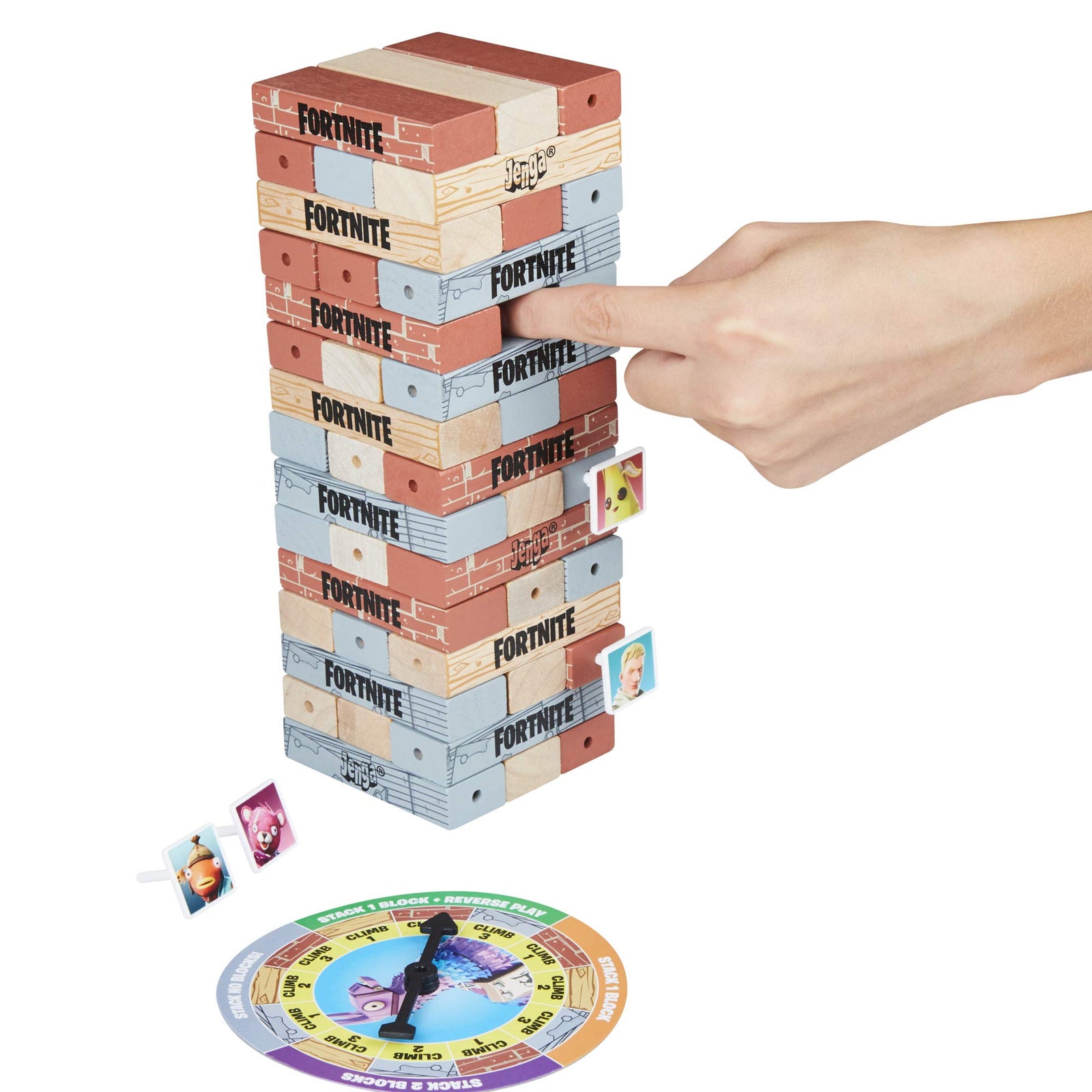 Hasbro Gaming Jenga: Fortnite Edition Game, Wooden Block Stacking Tower Game for Fortnite Fans, Ages 8 & Up