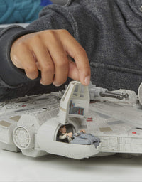 Star Wars Mission Fleet Han Solo Millennium Falcon 2.5-Inch-Scale Figure and Vehicle, Toys for Kids Ages 4 and Up
