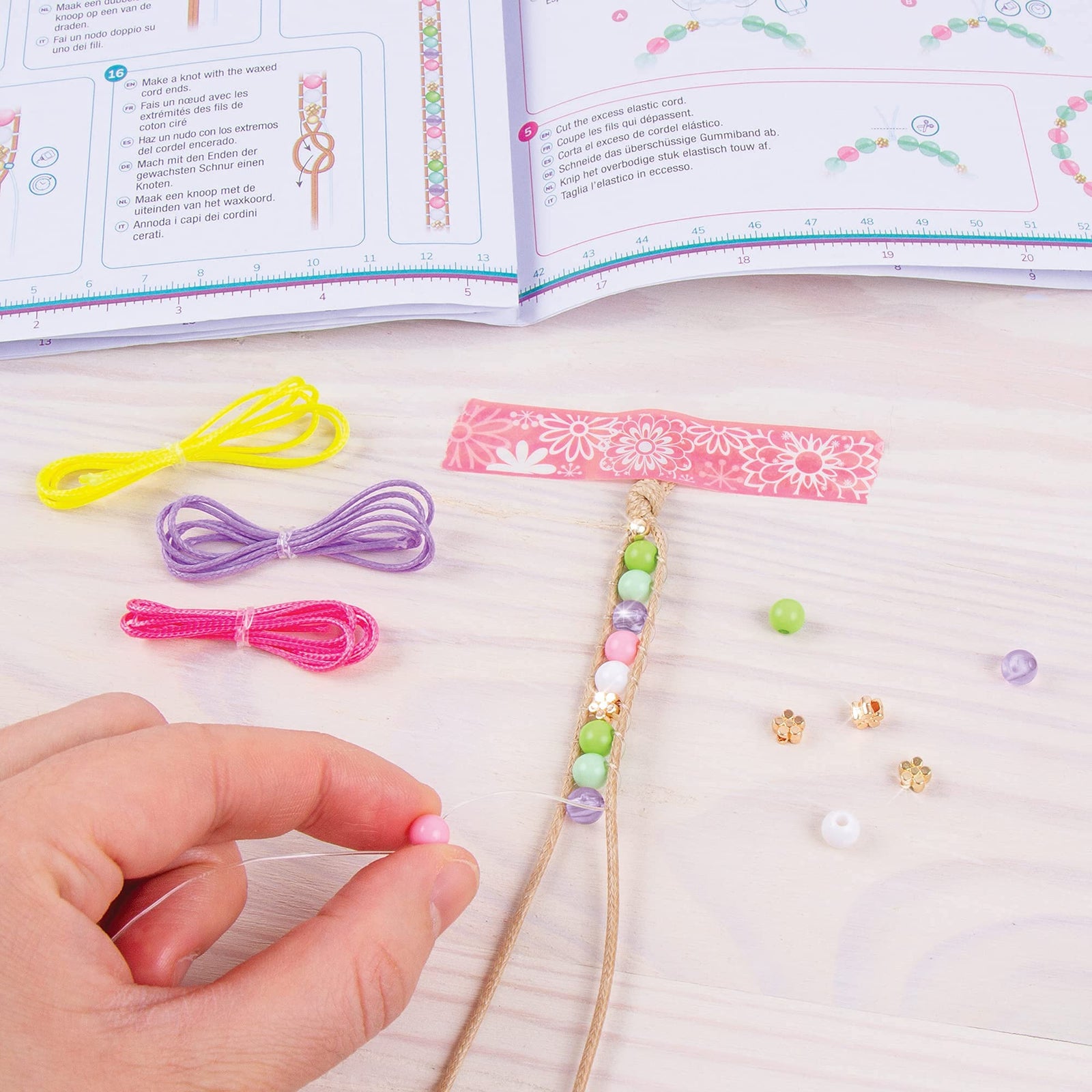 Make It Real - Crystal Dreams: Nature's Tale Jewelry - DIY Charm Bracelet Making Kit with Case - Friendship Bracelet Kit with Beads & Charms - Arts & Crafts Bead Kit for Girls - Makes 9 Bracelets