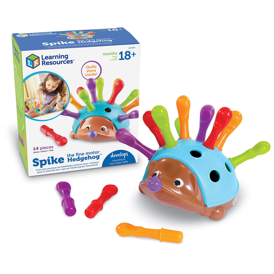 Learning Resources Spike The Fine Motor Hedgehog, Fine Motor and Sensory Toy, Educational Toys for Toddlers, Ages 18 months+