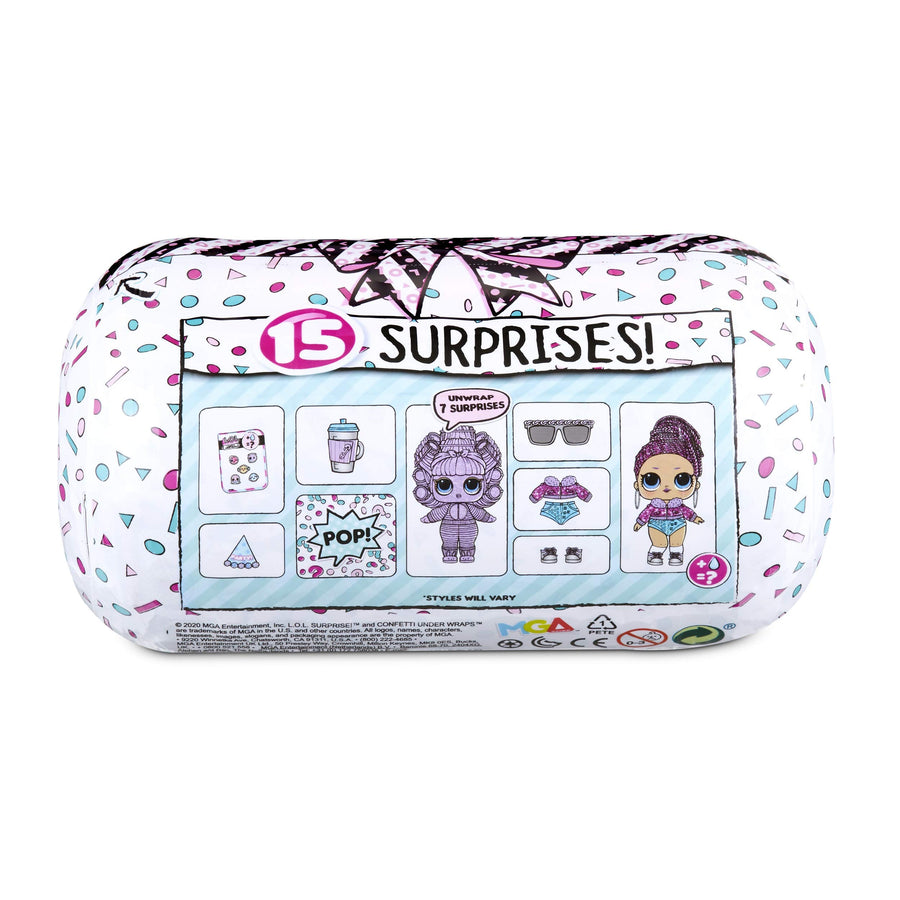 LOL Surprise Confetti Under Wraps Playset Re-Released Toy Doll with 15 Surprises - Girls Gifts Baby Doll Set with Doll Accessories - Birthday Present for Girls Ages 6-11 Years