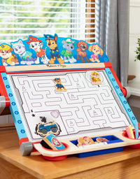 Melissa & Doug PAW Patrol Wooden Double-Sided Tabletop Art Center Easel (33 Pieces)
