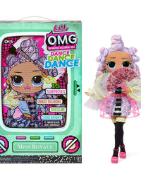LOL Surprise OMG Dance Dance Dance Miss Royale Fashion Doll with 15 Surprises Including Magic Black Light, Shoes, Hair Brush, Doll Stand and TV Package - Great Gift for Girls Ages 4+
