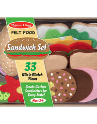 Melissa & Doug Felt Food Sandwich Play Food Set (33 pcs)
