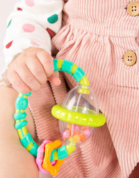 Bright Starts Grab and Spin Baby Rattle and BPA-free Teether Toy, Ages 3 Months +
