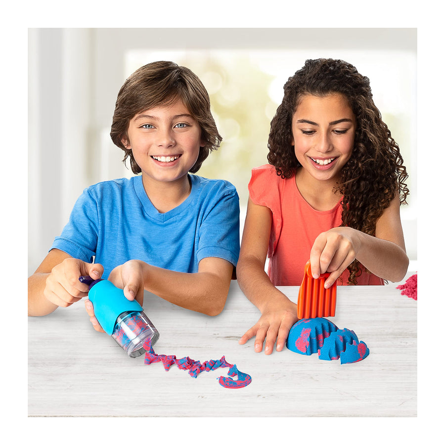 Kinetic Sand, Sandisfying Set with 2lbs of Sand and 10 Tools, for Kids Aged 3 and Up