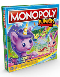 MONOPOLY Junior: Unicorn Edition Board Game for 2-4 Players, Magical-Themed Indoor Game for Kids Ages 5 and Up (Amazon Exclusive)
