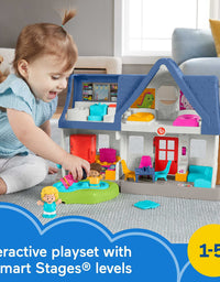 Fisher-Price Little People Friends Together Play House, Electronic Playset with Smart Stages Learning Content for Toddlers and Preschool Kids
