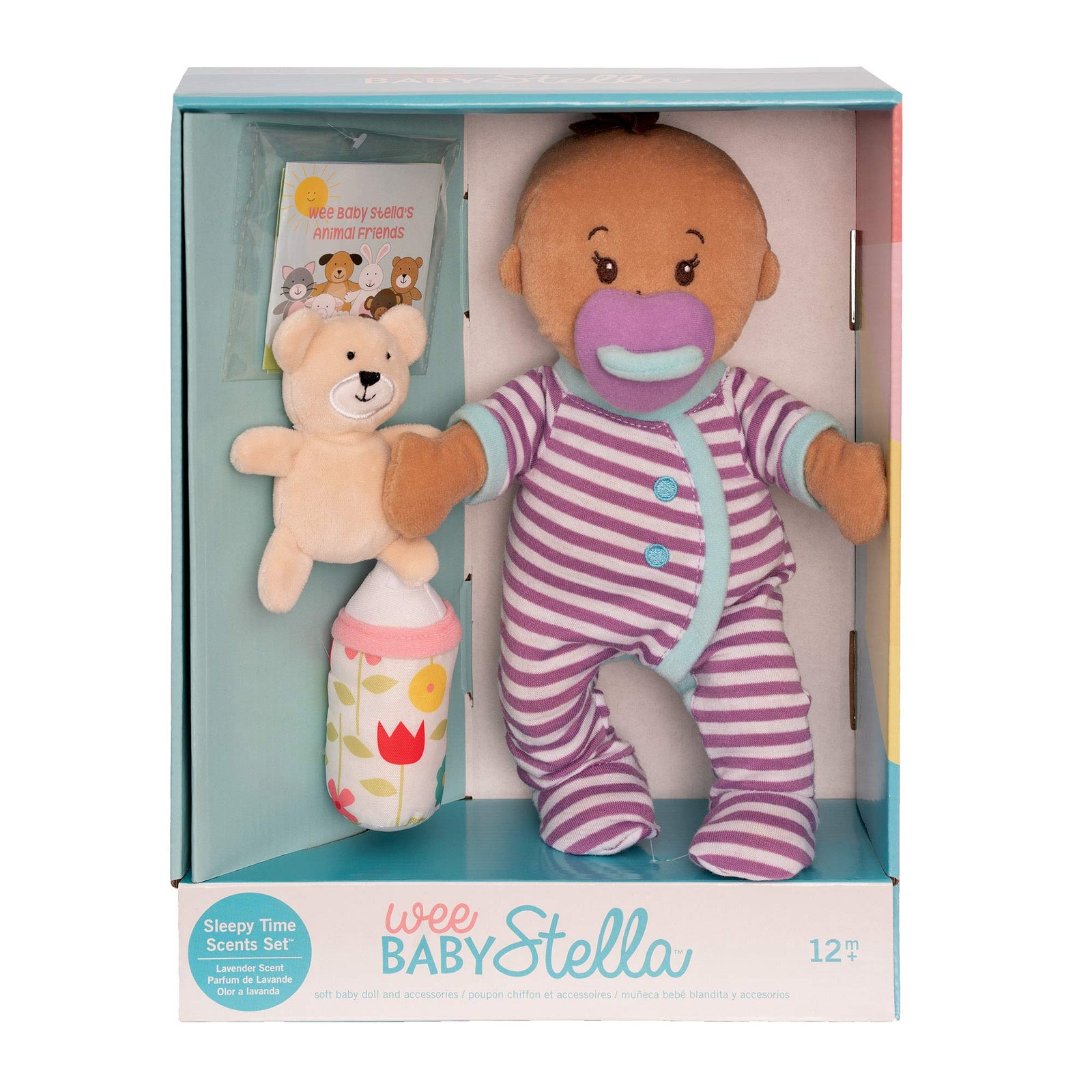 Manhattan Toy Wee Baby Stella Beige Sleepy Times Scent 12" Soft Baby Doll Set