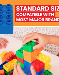 Prextex 150 Piece Classic Big Building Bricks | Large Toy Blocks | Compatible with Most Major Brands, STEM Toy Large Building Bricks Set for All Ages, Boys & Girls
