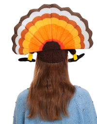 Spooktacular Creations 2 Turkey Hats for Happy Thanksgiving Party Costume, Outfit, Dress, Decorations.
