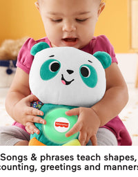 Fisher-Price Linkimals Play Together Panda, musical learning plush toy for babies and toddlers
