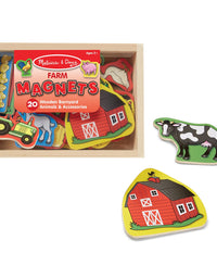 Melissa & Doug 20 Wooden Farm Magnets in a Box
