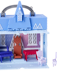 Disney Frozen Pop Adventures Arendelle Castle Playset with Handle, Including Elsa Doll, Anna Doll, & 7 Accessories - Toy for Kids Ages 3 & Up , Blue
