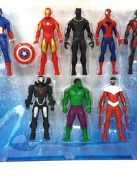 Marvel Avengers Action Figures - Iron Man, Hulk, Black Panther, Captain America, Spider Man, Ant Man, War Machine & Falcon! (8 Action Figures)
