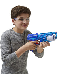 NERF Elite Disruptor Blaster Reflex Blue -- 6-Dart Rotating Drum, 6 Official Elite Darts, Slam Fire (Amazon Exclusive)
