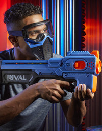 NERF Rival Charger MXX-1200 Motorized Blaster -- 12-Round Capacity, 100 FPS Velocity -- Includes 24 Official Rival Rounds -- Team Blue
