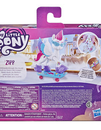 My Little Pony: A New Generation Movie Crystal Adventure Zipp Storm - 3-Inch White Pony Toy with Surprise Accessories, Friendship Bracelet
