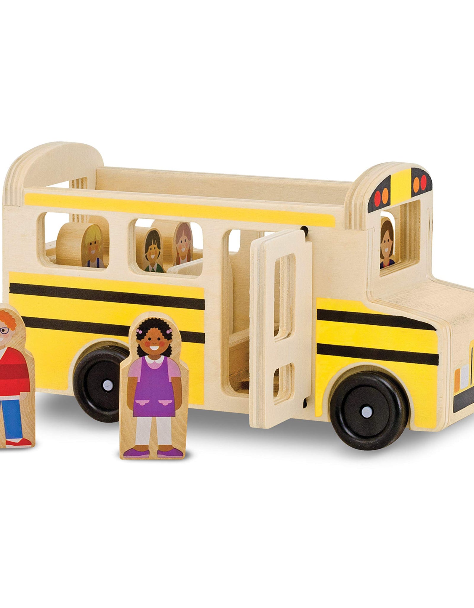 Melissa & Doug School Bus Wooden Play Set With 7 Play Figures