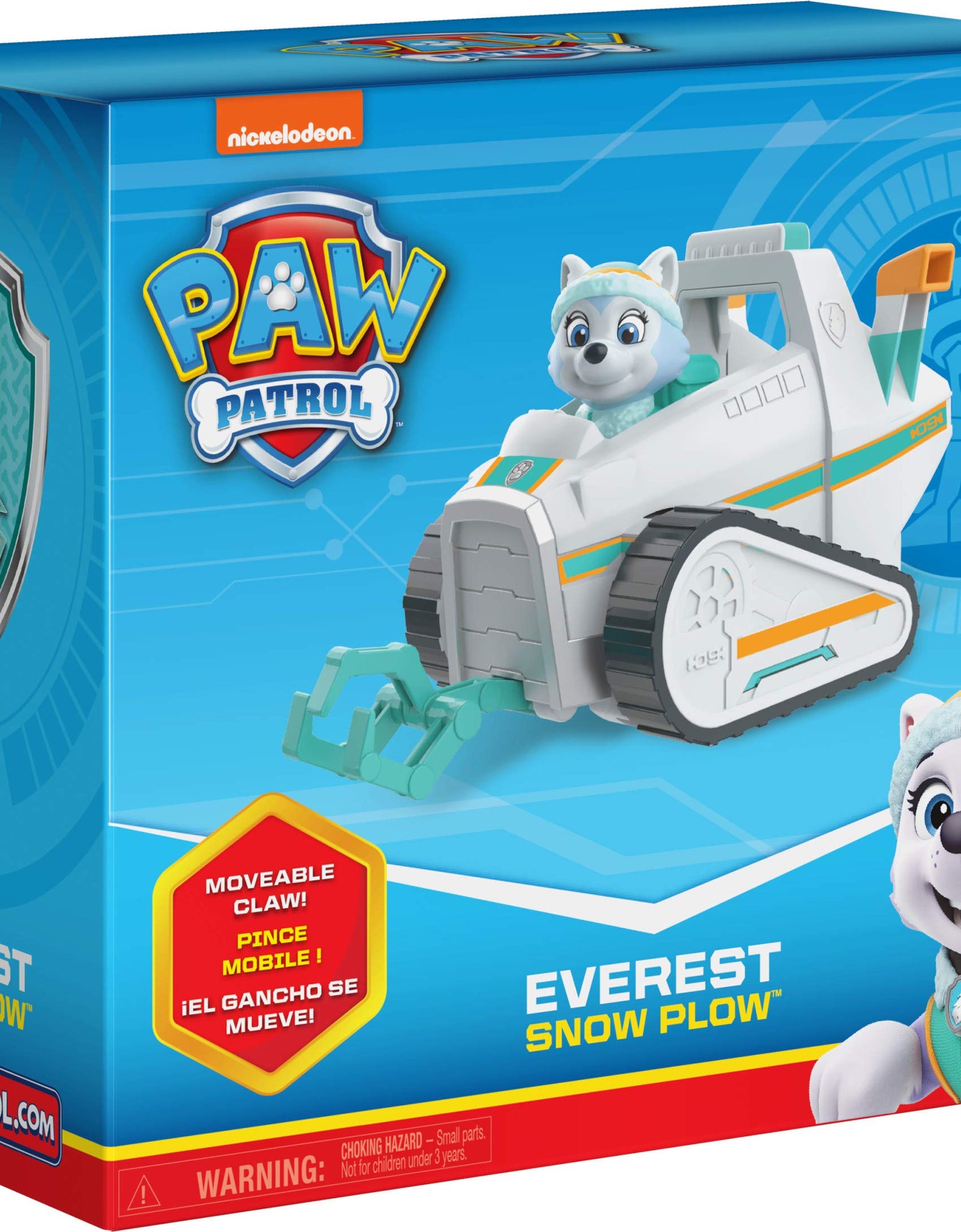 PAW Patrol, Everest’s Snow Plow Vehicle with Collectible Figure, for Kids Aged 3 and Up