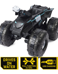 DC Comics Batman, All-Terrain Batmobile Remote Control Vehicle, Water-Resistant Batman Toys for Boys Aged 4 and Up
