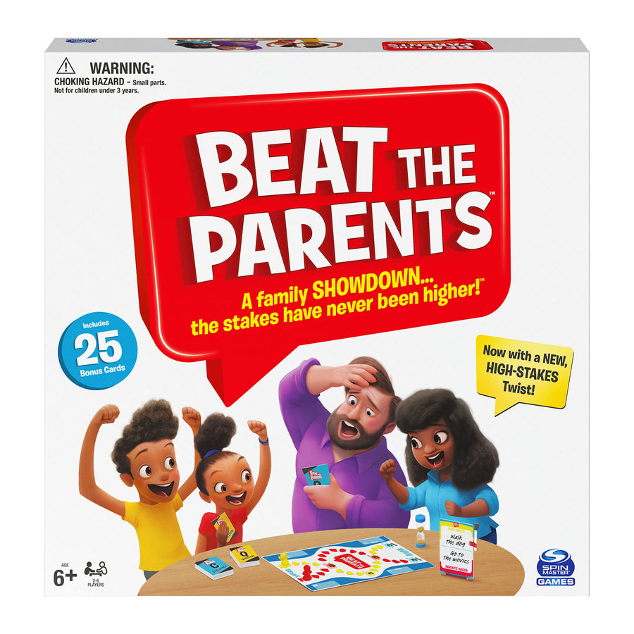 Beat The Parents Classic Family Trivia Game, Kids Vs Parents, with 25 Bonus Cards for Ages 6 and up, Amazon Exclusive