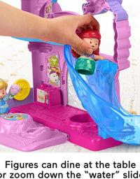 Fisher-Price Little People – Disney Princess Play & Go Castle, portable playset with character figures for toddlers and preschool kids
