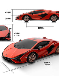 BEZGAR Licensed RC Series, 1:24 Scale Remote Control Car Lambor Sián FKP 37 Electric Sport Racing Hobby Toy Car Model Vehicle for Boys and Girls Teens and Adults Gift (Red)
