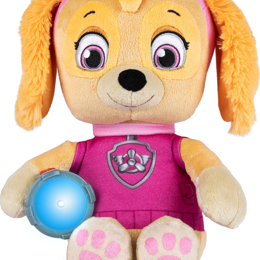 Paw Patrol, Snuggle Up Skye Plush with Flashlight and Sounds, for Kids Aged 3 and Up