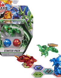 Bakugan Starter Pack 3-Pack, Fenneca Ultra, Geogan Rising Collectible Action Figures, Kids Toys for Boys
