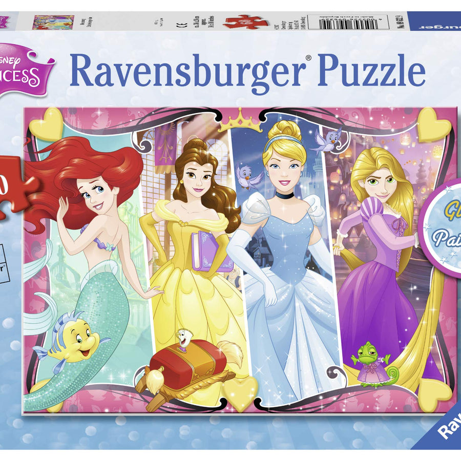 Ravensburger - Disney Princess Heartsong 60 Piece Glitter Jigsaw Puzzle for Kids – Every Piece is Unique, Pieces Fit Together Perfectly