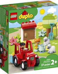 LEGO DUPLO Town Farm Tractor & Animal Care 10950 Creative Playset for Toddlers with a Toy Tractor and 2 Sheep, New 2021 (27 Pieces)
