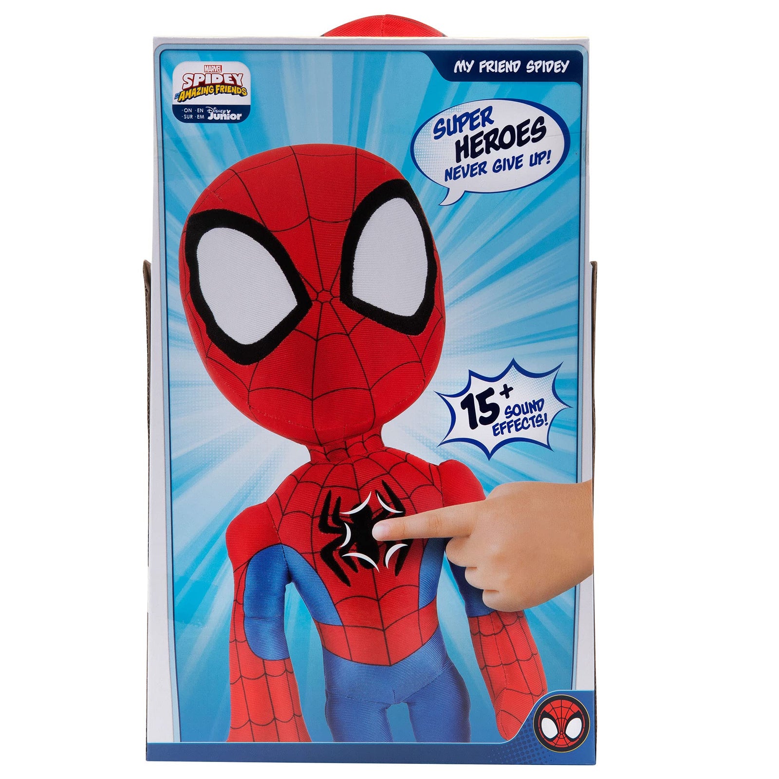 Spidey and His Amazing Friends - My Friend 16” Plush with Sounds - Toys for Kids Ages 3 and Up - Featuring Your Friendly Neighborhood,SNF0050