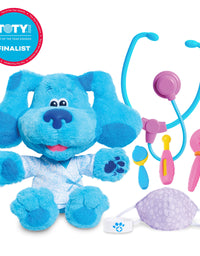 Blue's Clues & You! Check-Up Time Blue Lights and Sounds Interactive 13-Inch Plush, 7-Piece Pretend Play Doctor Set, by Just Play
