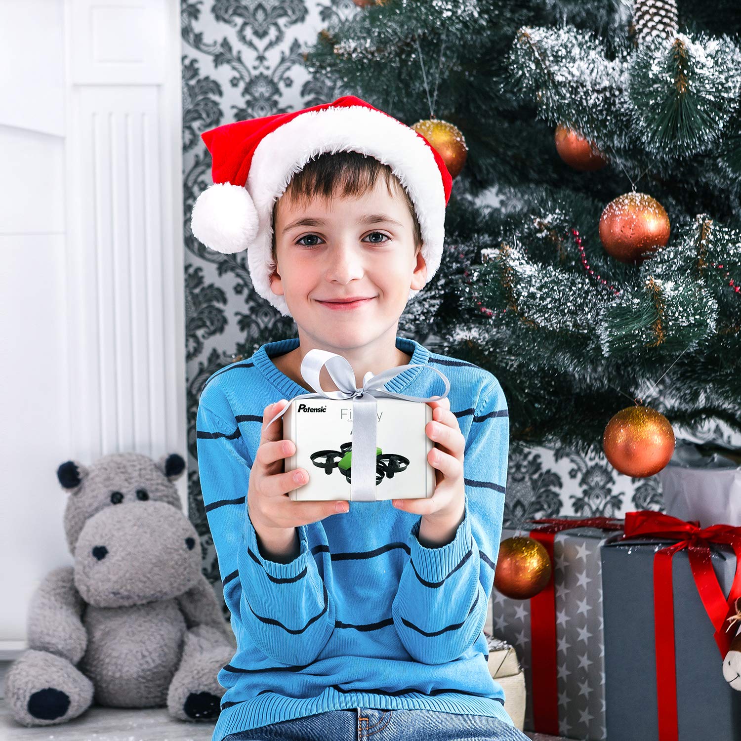 Potensic Upgraded A20 Mini Drone Easy to Fly Drone for Kids and Beginners, Indoor Outdoor RC Helicopter Quadcopter with Auto Hovering, Headless Mode, Remote Control and 3 Batteries for Boys Girls