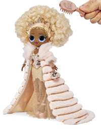 LOL Surprise Holiday OMG 2021 Collector NYE Queen Fashion Doll with Gold Fashions, Accessories, New Year's Celebration Outfit, Light Up Stand– Gift for Kids & Collectors, Toys for Girls Ages 4 5 6 7+
