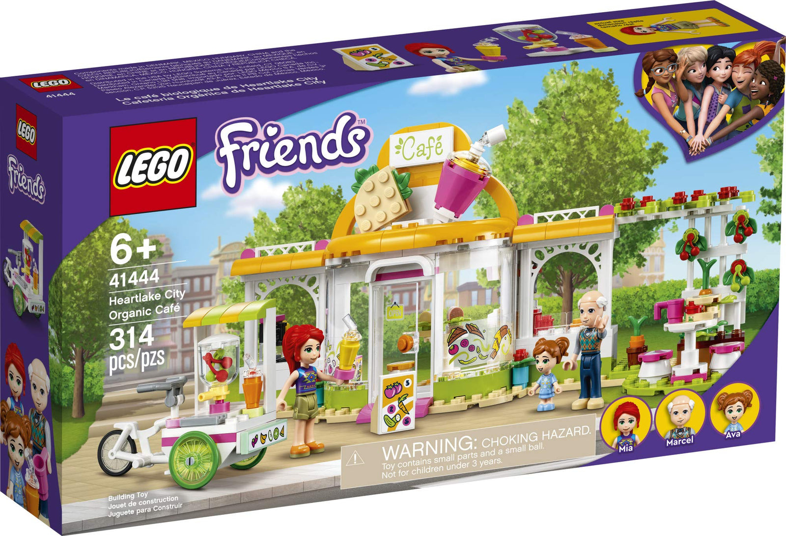 LEGO Friends Heartlake City Organic Café 41444 Building Kit; Modern Living Set for Kids Comes Friends Mia, New 2021 (314 Pieces)