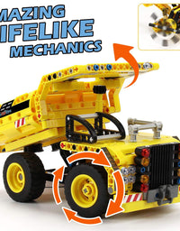 STEM Toys Building Sets for Boys 8-12 - 361 Pcs Construction Engineering Kit Builds Dump Truck or Airplane (2in1) STEM Building Toys Set for Kids - Ages 6 7 8 9 10 11 12 Years Old, Boy Toys Gift
