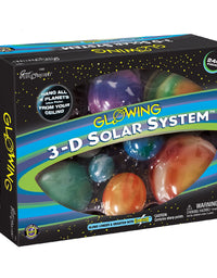 Great Explorations 3-D Solar System Glow In The Dark Ceiling Hanging Kit 3D Planets and Star Stickers Create the Milky Way Teach Science STEM, Multicolor (UG-19862)
