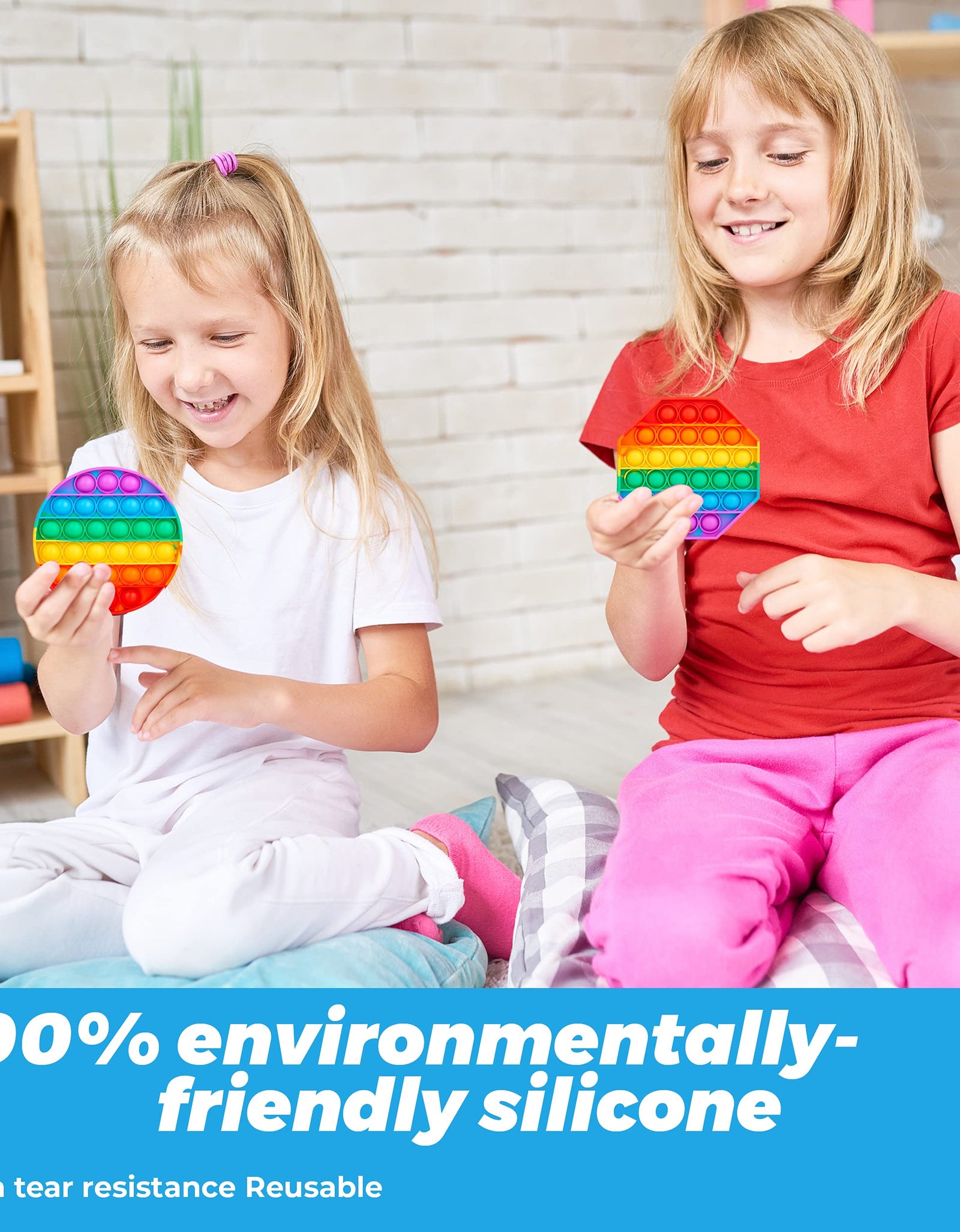 Pop Its Raimbow 4 Pack Pop It Pop Its Rainbow Pop Fidget Toys Poppet Push Pop Bubble F ...
