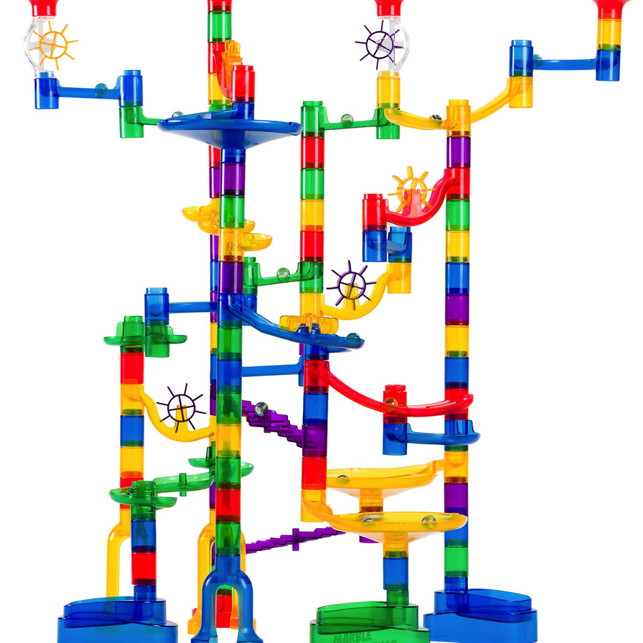 Marble Genius Marble Run Super Set - 150 Complete Pieces + Free Instruction App & Full Color Instruction Manual
