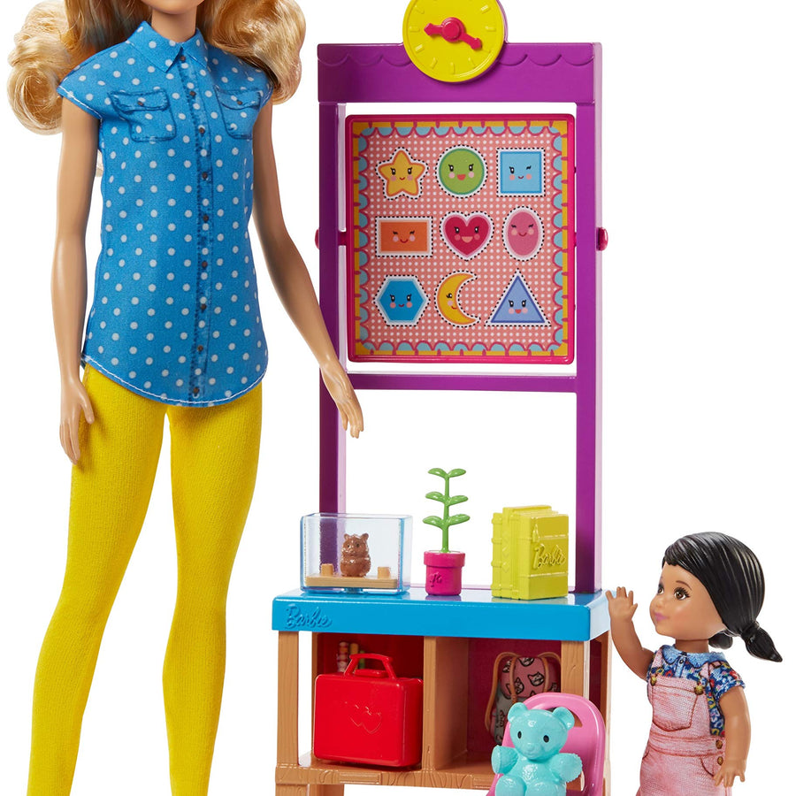 Barbie Teacher Doll with Flipping Blackboard Playset and School-Themed Toys [Amazon Exclusive]