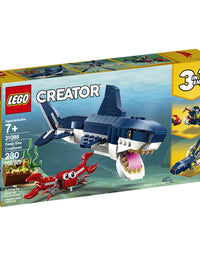 LEGO Creator 3in1 Deep Sea Creatures 31088 Make a Shark, Squid, Angler Fish, and Crab with This Sea Animal Toy Building Kit (230 Pieces)
