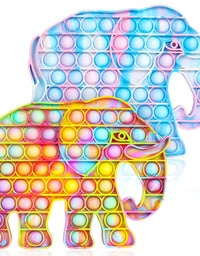 Hoofun Unicorn Fidget POP Toy: 2Pack Fidget Push Bubble Popper Toys,Stress Reliever Squeeze Unicorn Pop Bubble Toys, Anti-Anxiety Bubble Sensory Unicorn Gifts Toy for Girls Adults Kids
